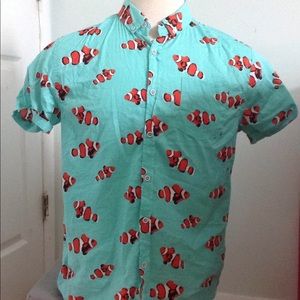 Pacsun Zumiez Fish button up men's medium